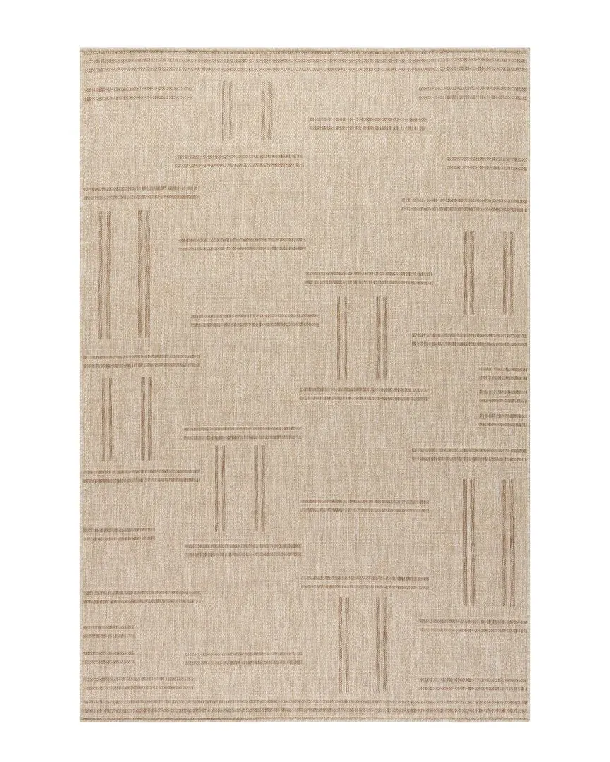 Asuka Geometric Indoor/Outdoor Rug - Beige, Polypropylene