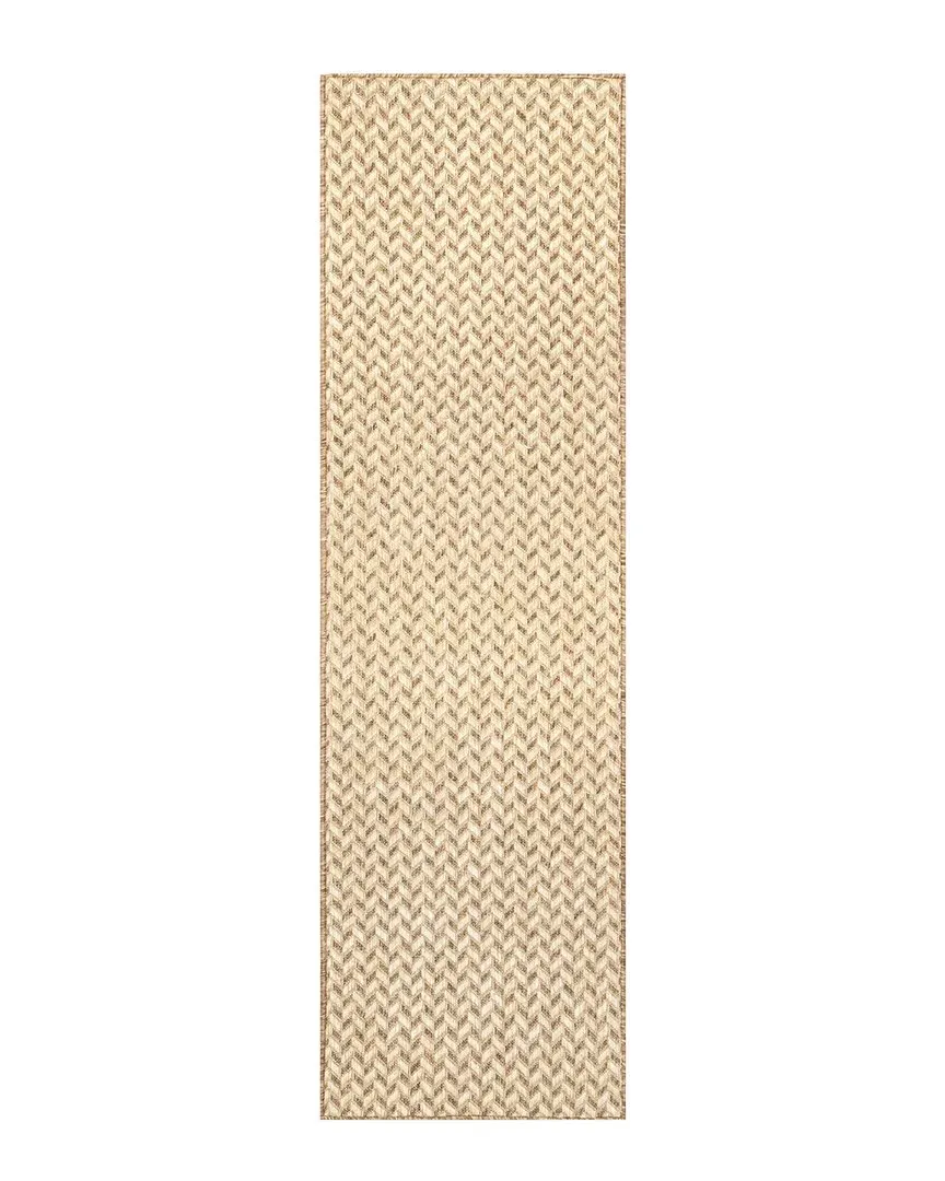 Camryn Herringbone Indoor/Outdoor Area Rug - Brown image