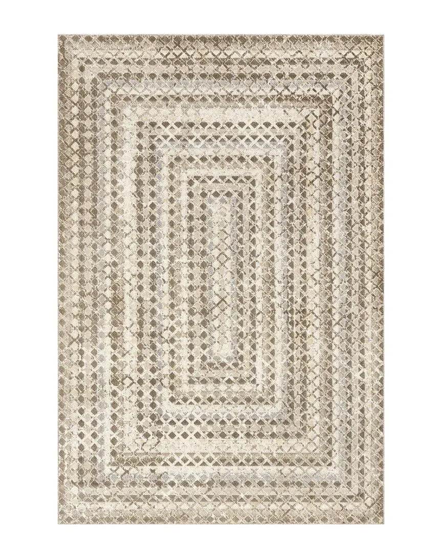 Carley Machine Washable Geometric Area Rug - Beige image