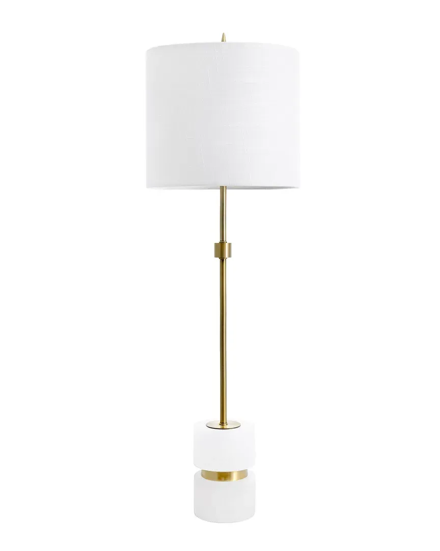 Chiara Table Lamp with Linen Shade - Bronze, Marble