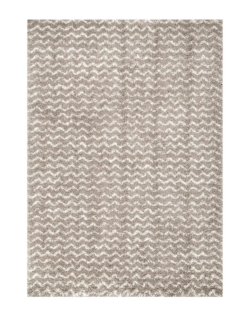 Cuellar Chevron Shaggy Rug - Cream, Polypropylene image