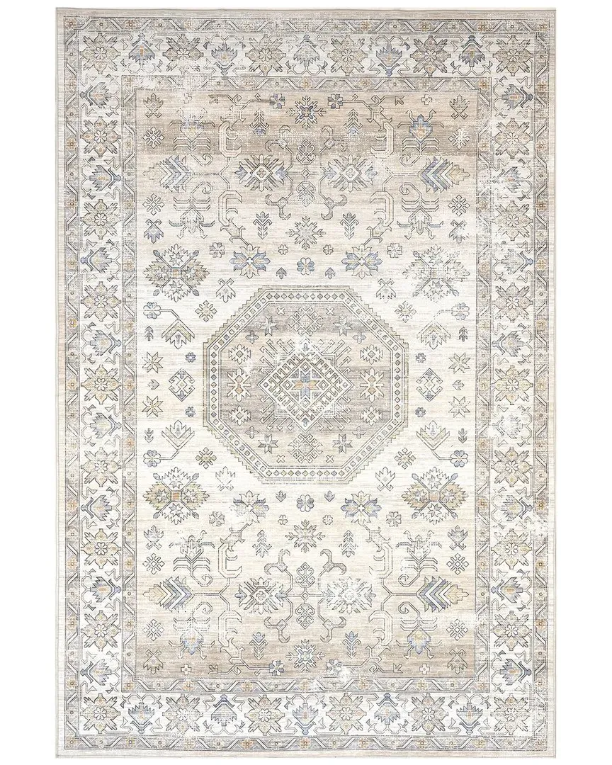 Darby Persian Machine Washable Area Rug - Ivory, Polyester