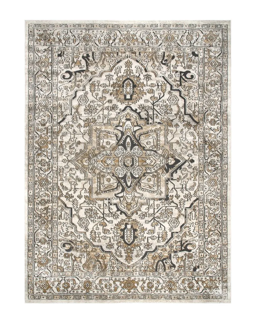 Darcie Medallion Rug - Beige, Polypropylene