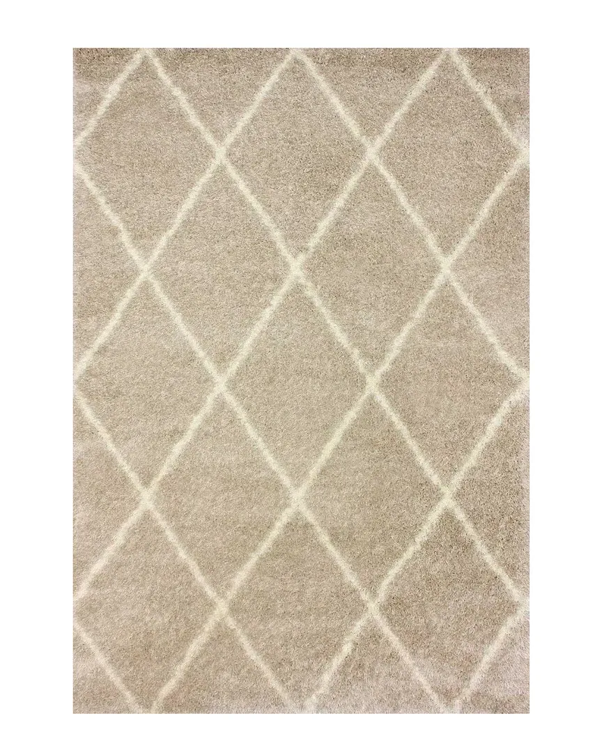Diamond Shag Rug - Beige
