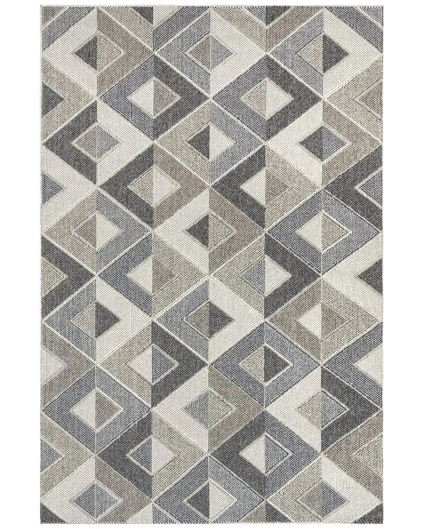 Gale Geometric Indoor/Outdoor Area Rug - Grey, Polypropylene image