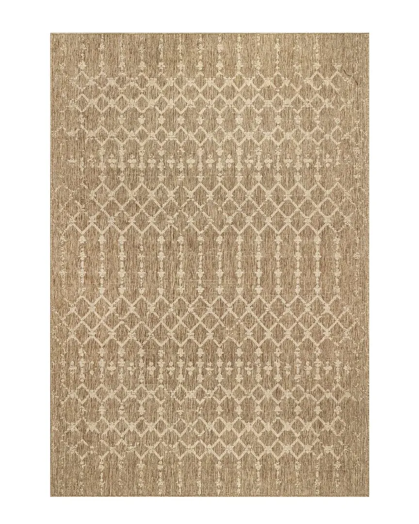 Grayson Moroccan Trellis Indoor/Outdoor Rug - Beige