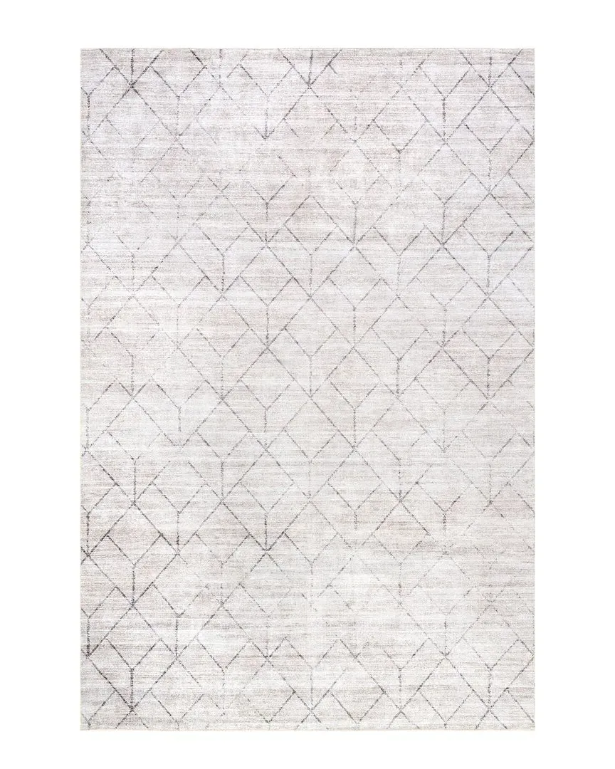 Grier SplashGuard Diamond Machine Washable Rug - Grey