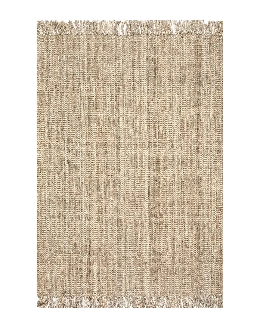 Hand Woven Chunky Loop Jute Rug - Natural image