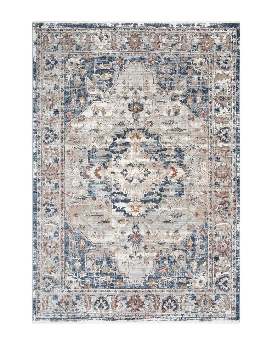 Josephine Winged Cartouche Rug - Grey, Polypropylene