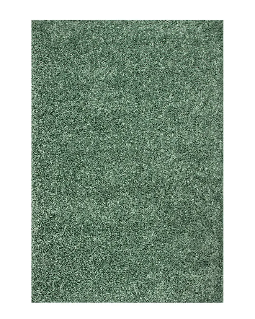 Kara Solid Shag Rug - Green, Polypropylene image