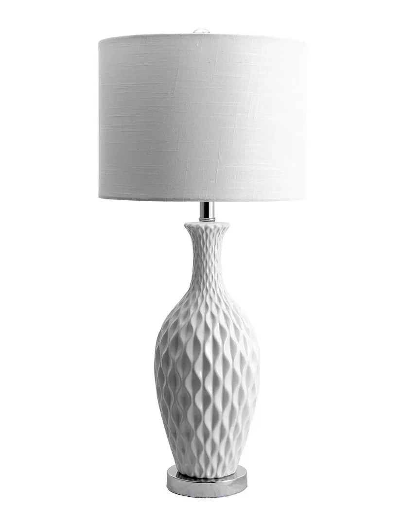 Marilyn 28in Textured Table Lamp - Ivory, Ceramic