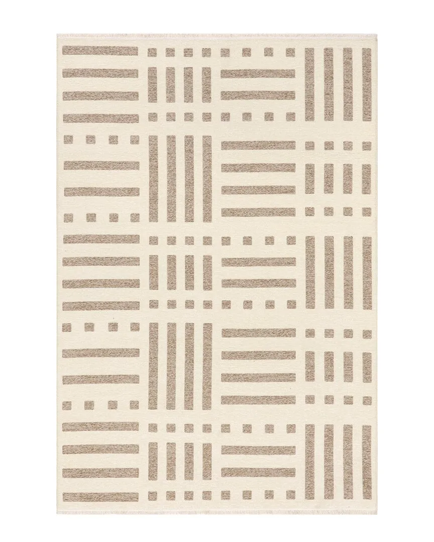 Mina SuperiorWash Stripes Reversible Machine Washable Rug - Beige