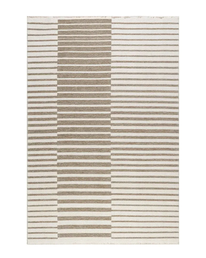 Mirielle SuperiorWash Striped Machine Washable Rug - Taupe