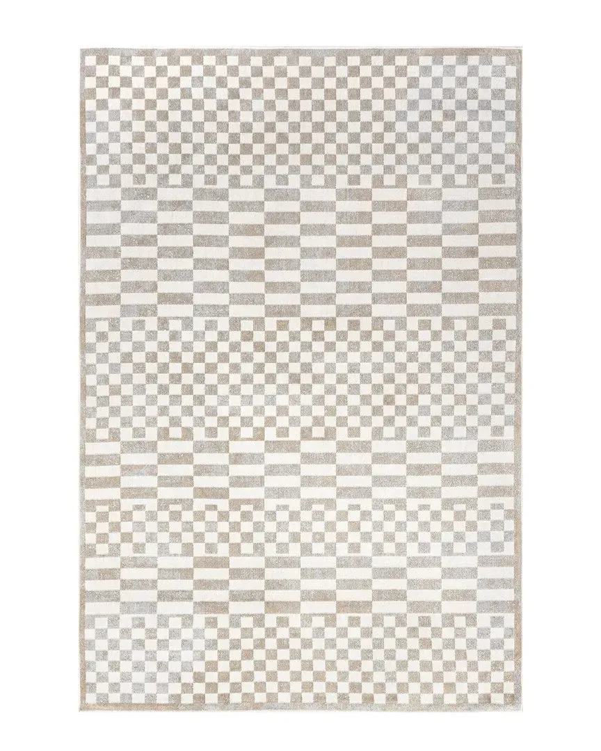 Nikita Faded Geometric Machine Washable Area Rug - Polyester