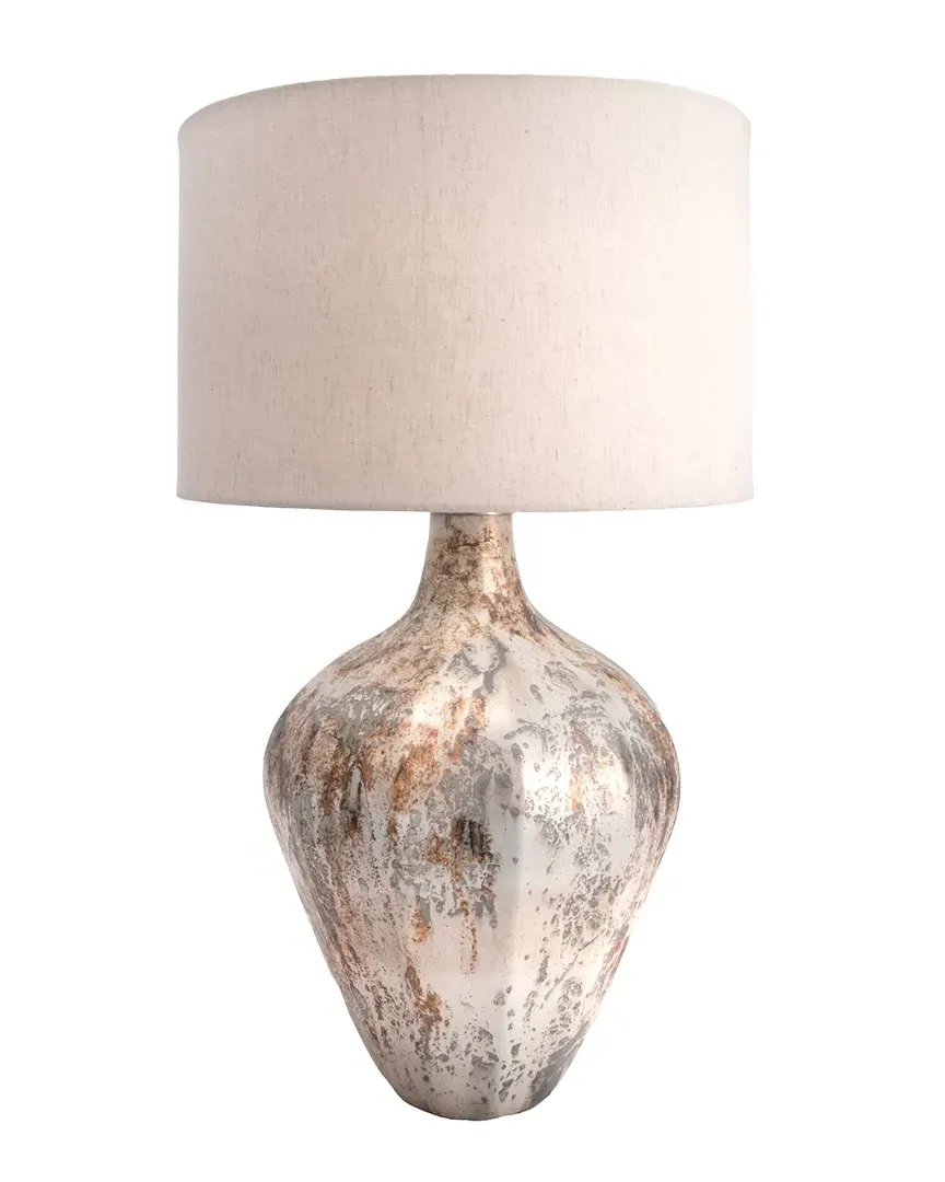 nuLOOM Kiyana Glass Table Lamp - Gray, Cotton image