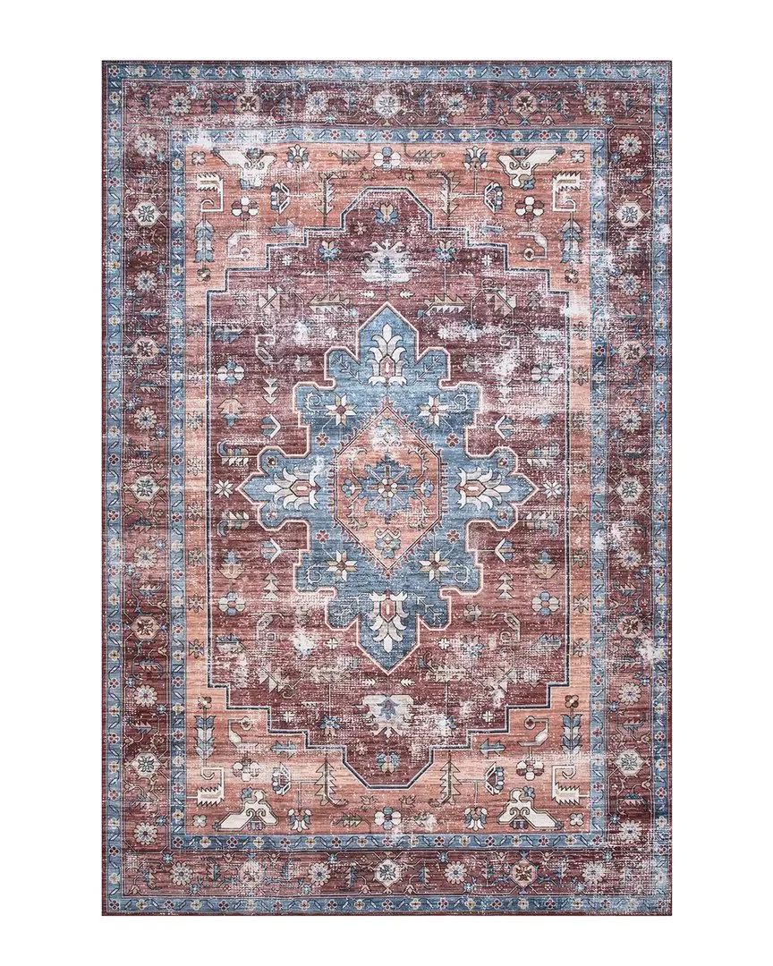 nuLOOM Zena Medallion Washable Rug - Rust image