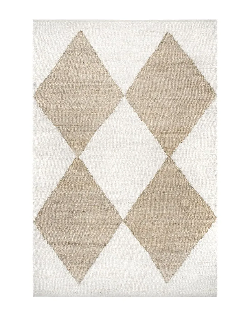 Pandora Diamond Jute Rug - Ivory