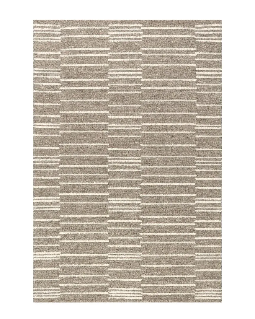 Tanaia Striped Wool Rug - Taupe image