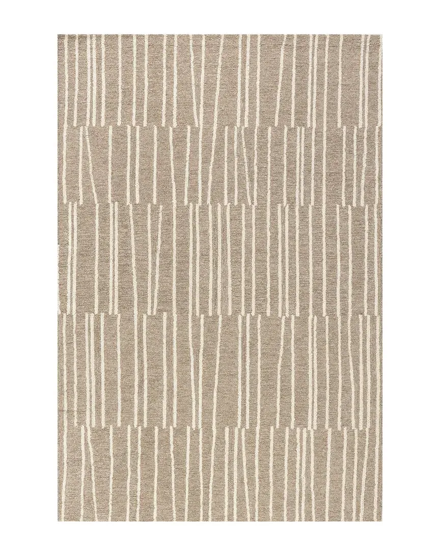 Tavianna Striped Wool Rug - Beige