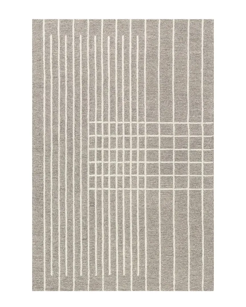 Taylee Striped Wool Rug - Grey