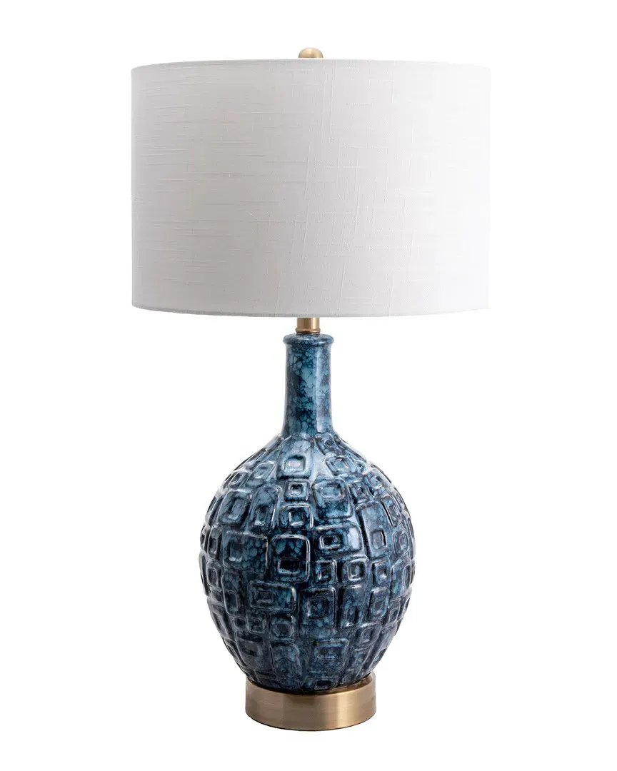 Tegan 28in Table Lamp - Blue, Ceramic
