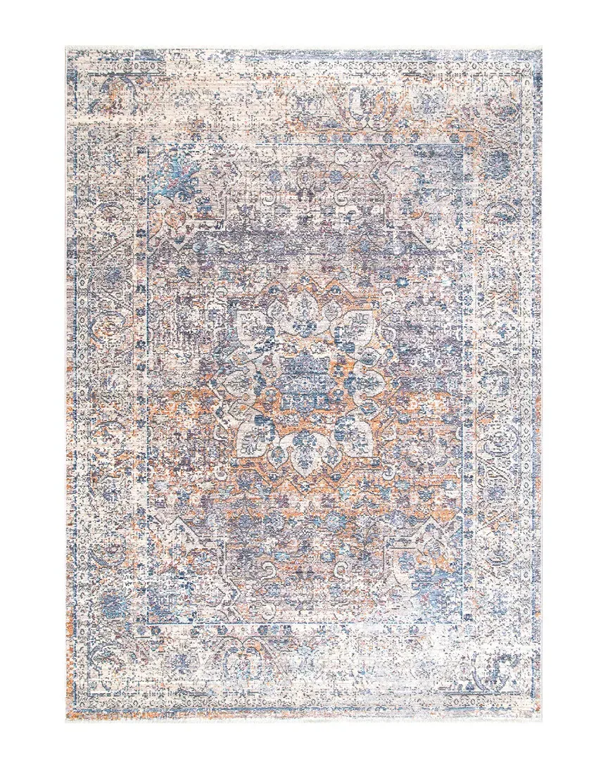 Toni Fringe Rug - Blue, Viscose