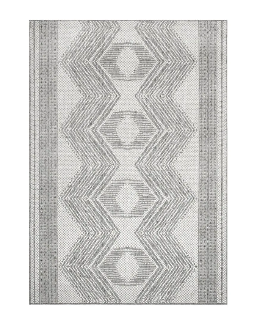 Tuca Flatweave Indoor/Outdoor Rug - Grey, Polypropylene