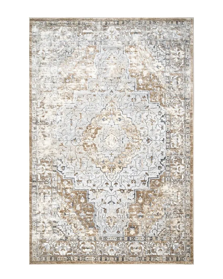 Vintage Medallion Thea Rug - Beige, Polypropylene