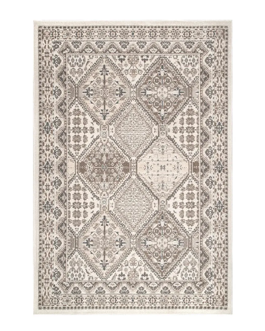 Vintage Tile Becca Machine-Made Rug - Beige, Polypropylene