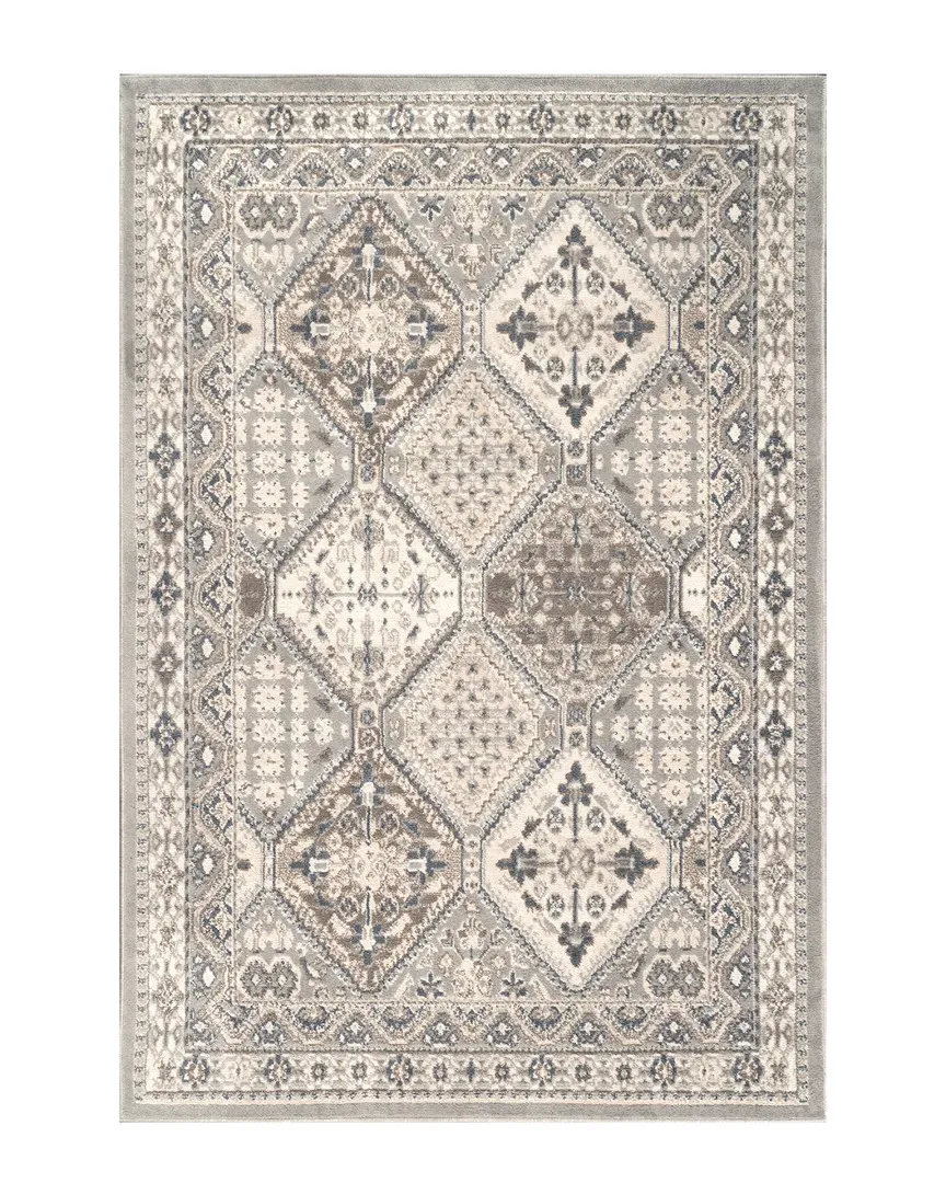 Vintage Tile Becca Machine-Made Rug - Gray, Polypropylene