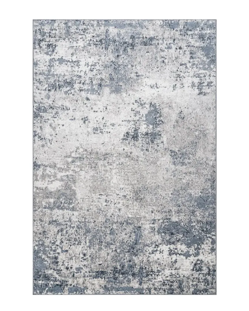 Zoe Faded Abstract Area Rug - Blue, Polypropylene