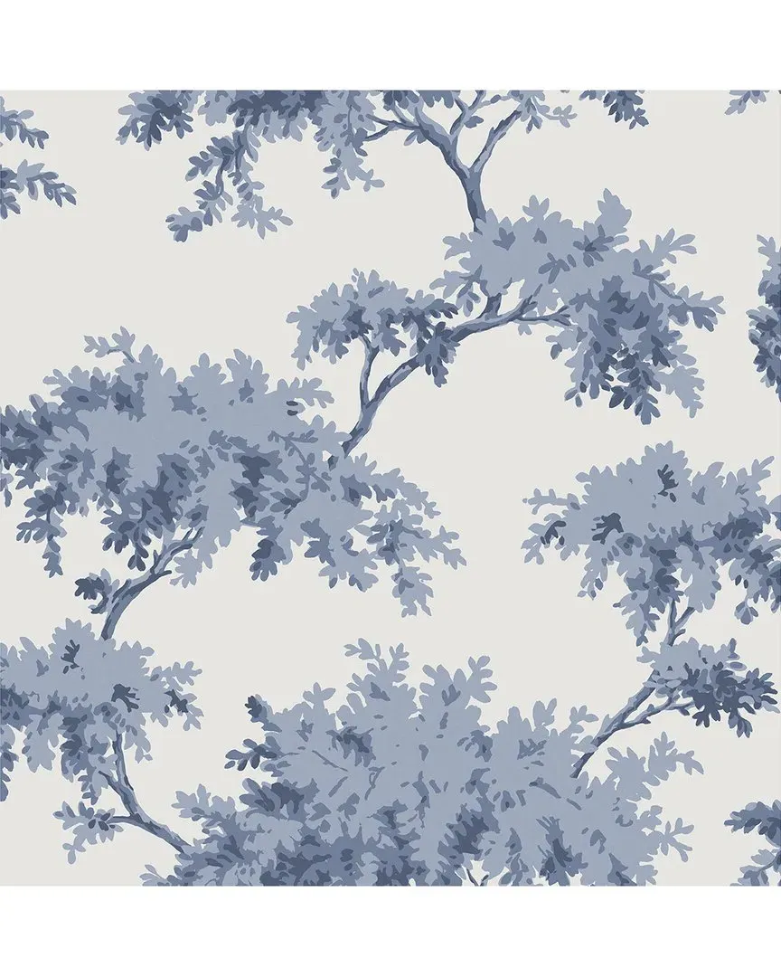 Denim Alder Peel & Stick Wallpaper - Blue, Vinyl image