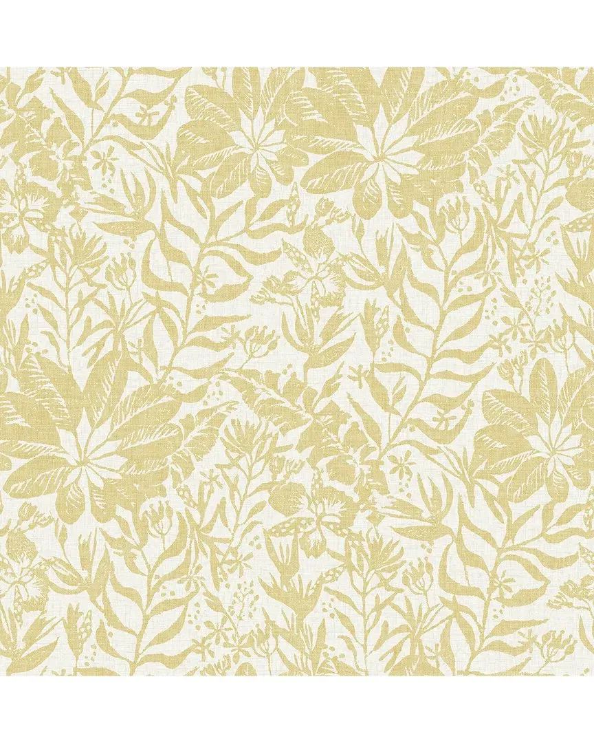 Foliole Peel & Stick Wallpaper - Yellow, Vinyl image