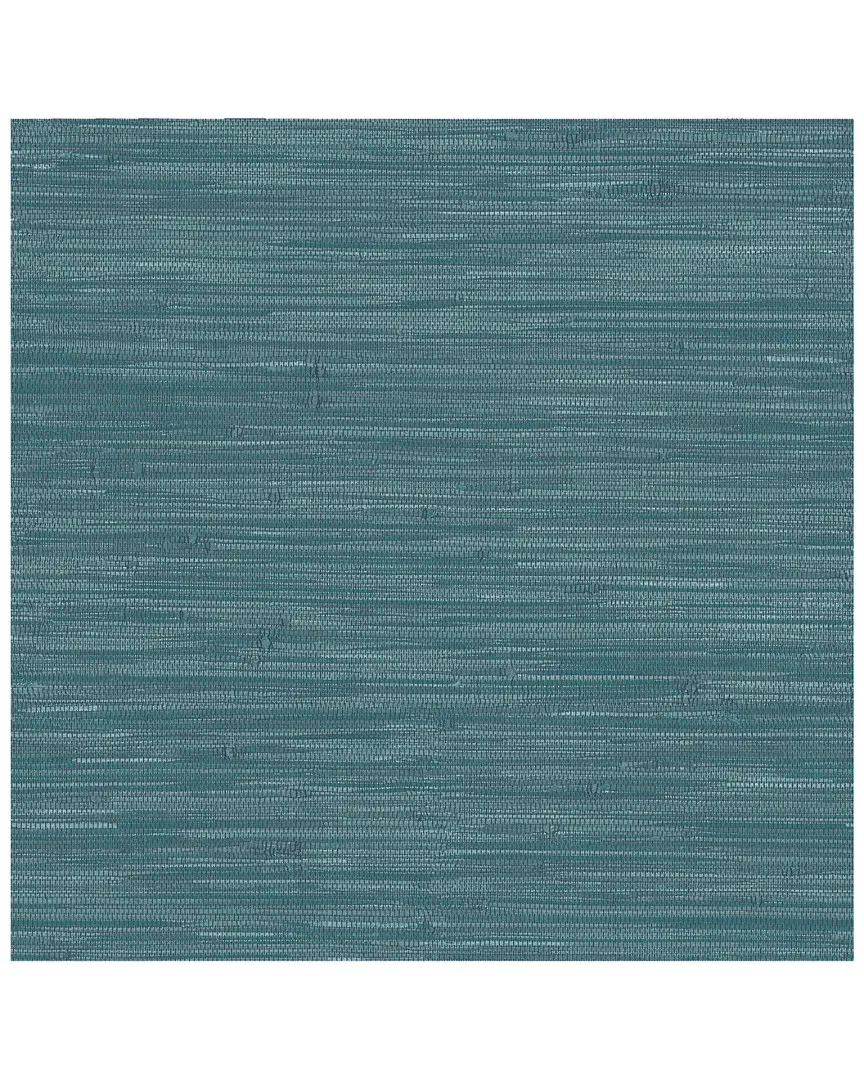 Navy Grassweave Peel & Stick Wallpaper - Blue image