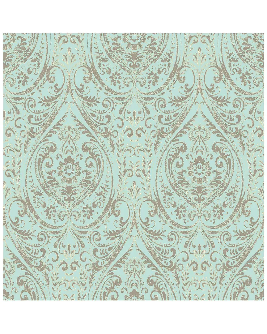 Nomad Damask Peel & Stick Wallpaper - Blue image