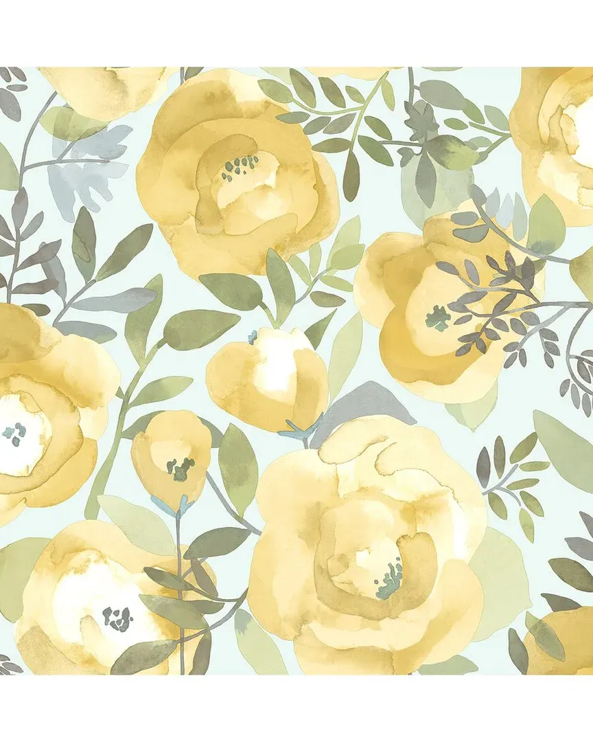 Peachy Keen Peel & Stick Wallpaper - Yellow, Vinyl image