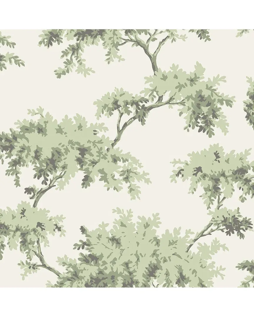 Sage Alder Peel & Stick Wallpaper - Green, Vinyl
