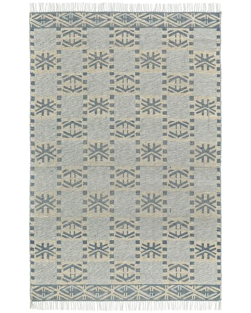 Aurora Flatweave Wool Rug - Blue