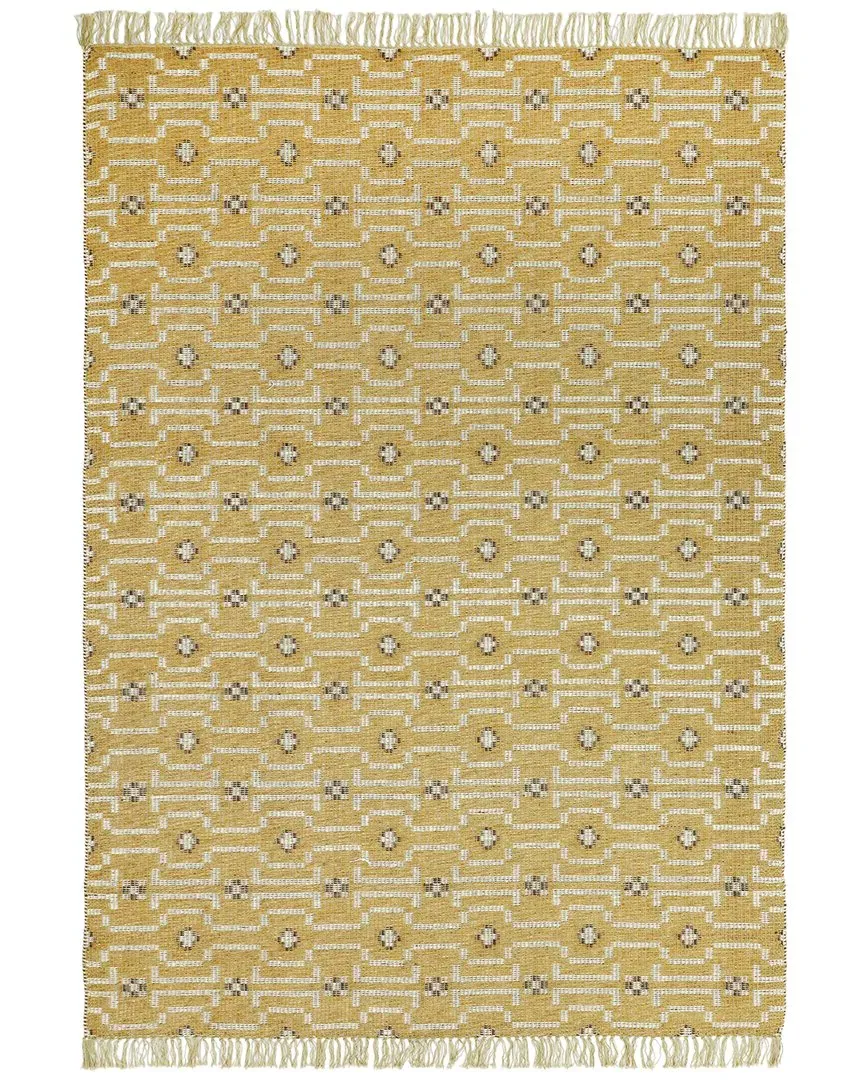 Aurora Flatweave Wool Rug - Gold image
