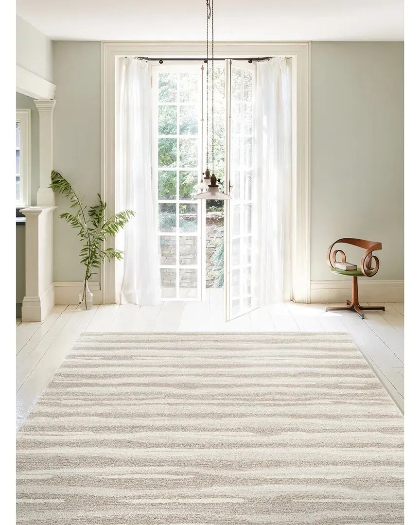 Hand Loomed Jaipur Area Rug - Natural, Wool