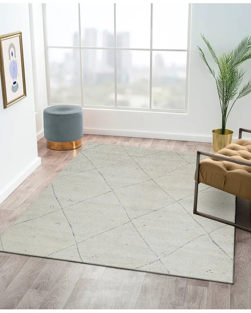 Hand Tufted Meher Wool Rug - Grey image