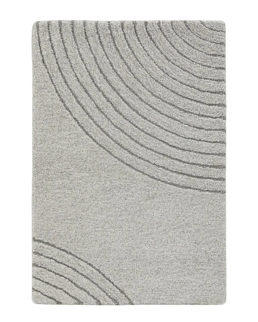 Hand Tufted Mid-Century Wool Rug - White