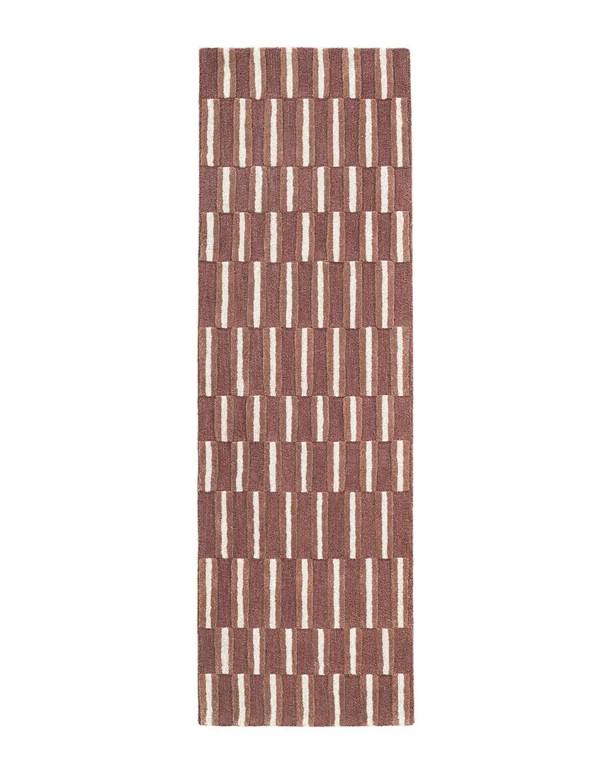 Hand Tufted Retro Wool Rug - Red image