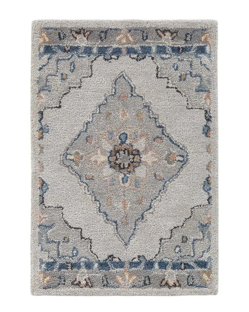 Hand Tufted Wool Rug - Blue