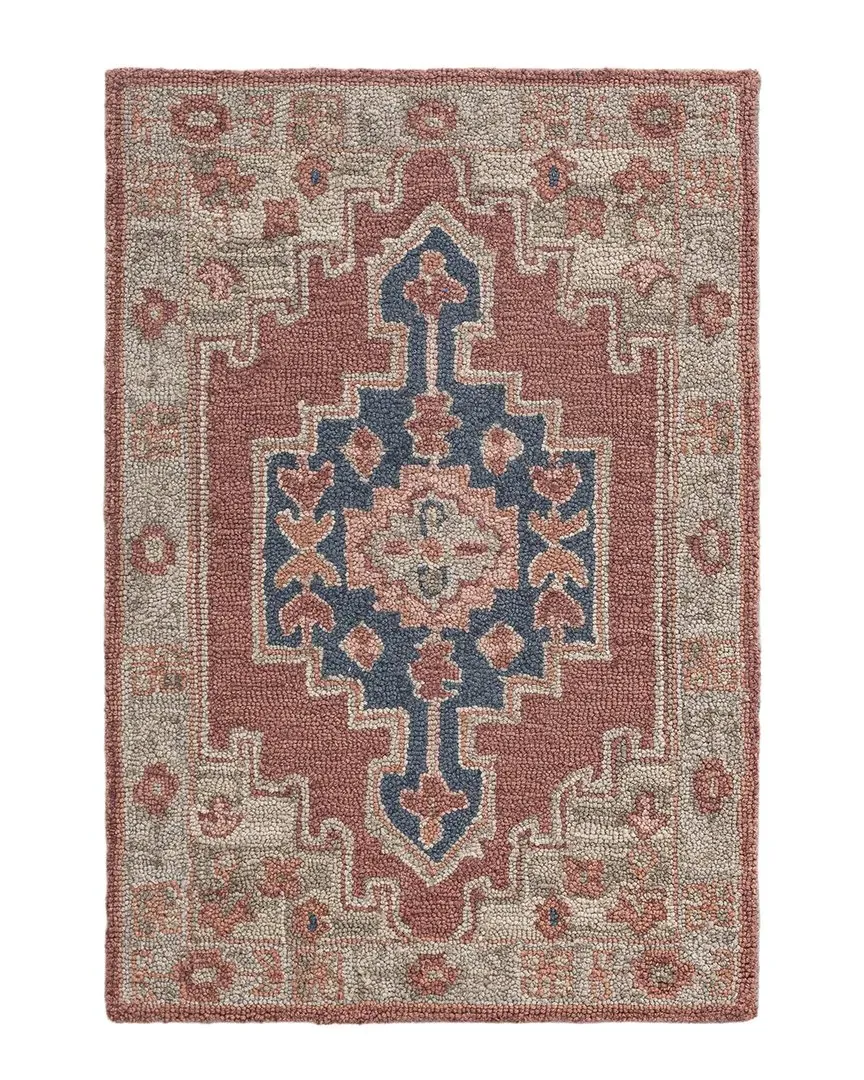 Noble Hand Tufted Wool Rug - Red