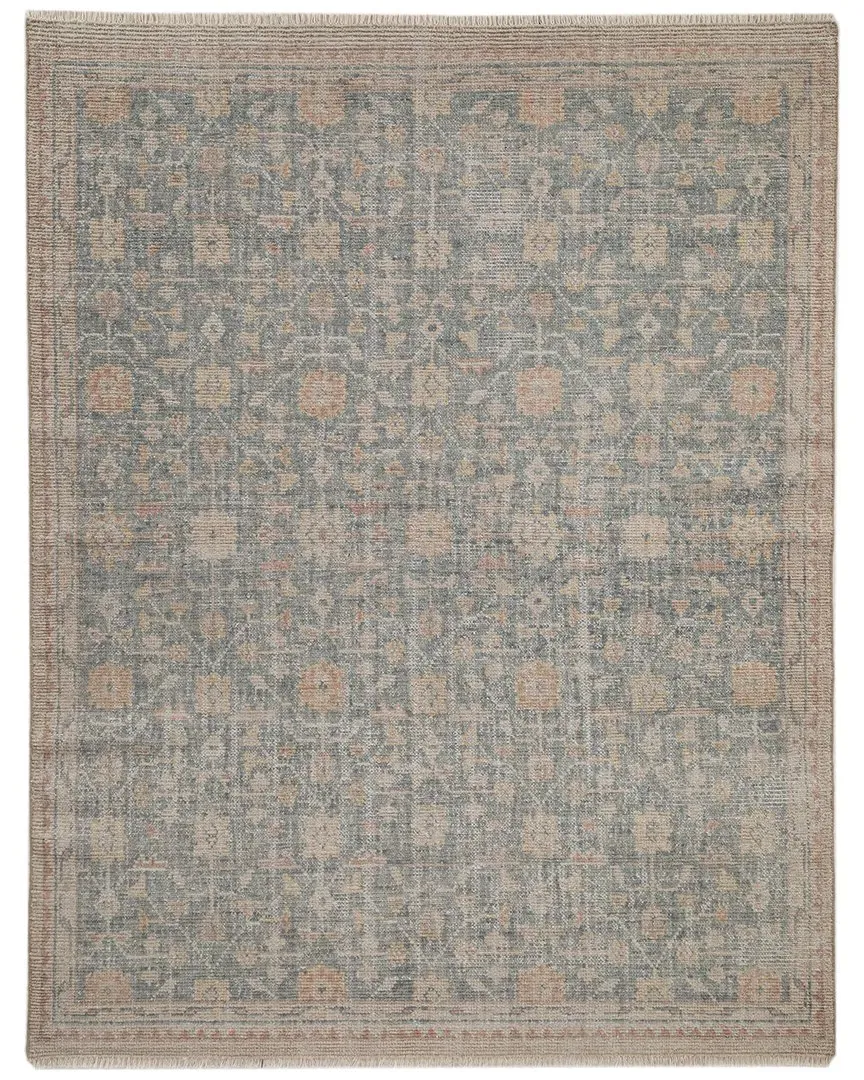 Palace Hand Knotted Wool Rug - Blue