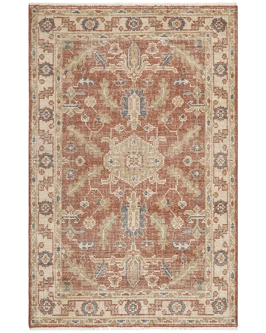 Palace Hand Knotted Wool Rug - Red