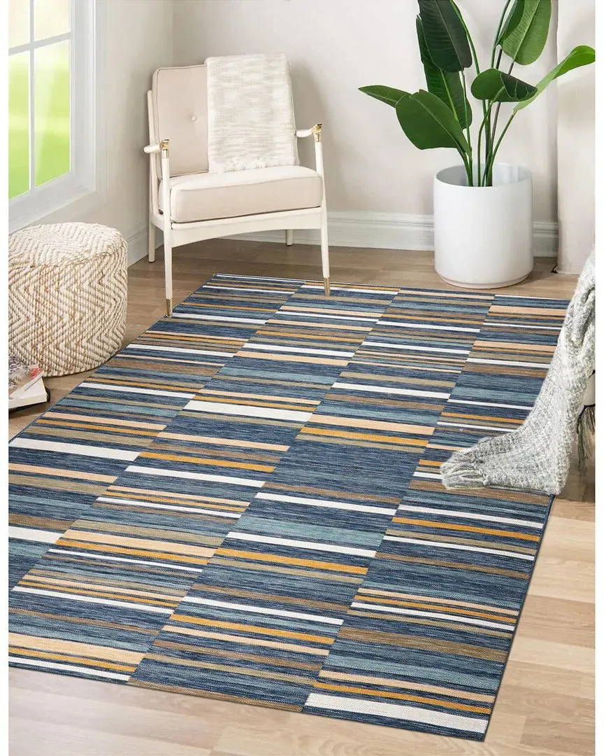 Plaza Flatweave Rug - Blue, Polypropylene