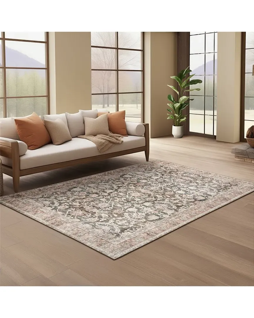 Power Loomed Bergen Rug - Green, Polyester