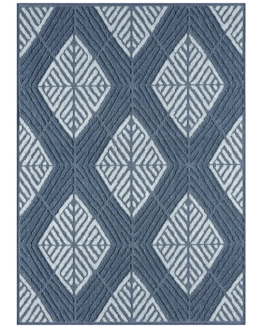 Power Loomed Nimes Area Rug - Blue, Polypropylene